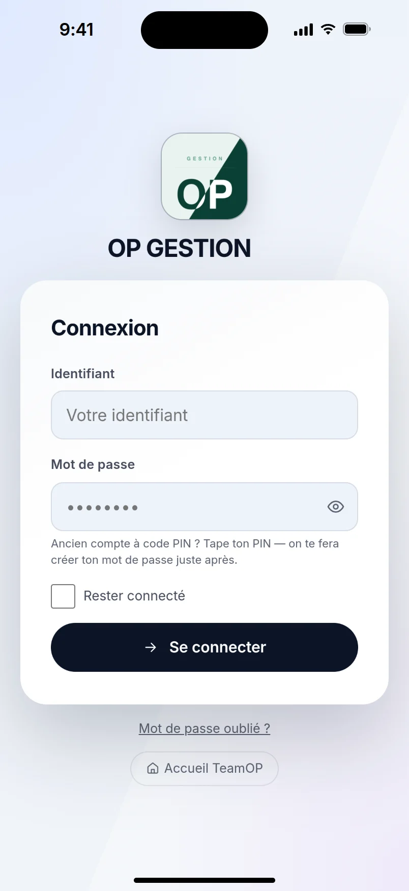 OP GESTION — Sécurisé